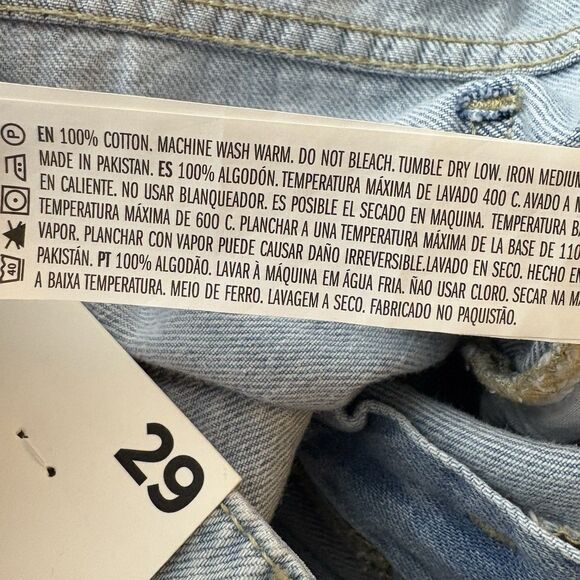 Forever 21  Wide Leg High Rise Light Wash Jeans Womens Size 29 NWT New - Picture 6 of 8